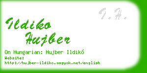 ildiko hujber business card